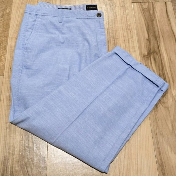 New Talbots 18WP Petite Light Blue Relaxed Chino Ankle Pants Trouser Women 41x27 - Picture 2 of 15
